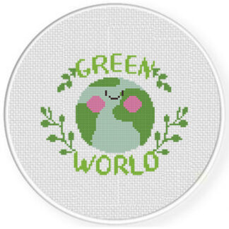 Green World Cross Stitch Pattern