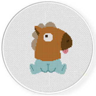Horse Masked Cutie Cross Stitch Pattern