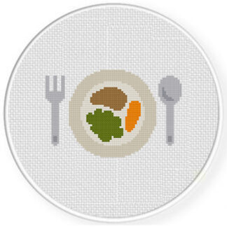 Lunch Time Cross Stitch Pattern