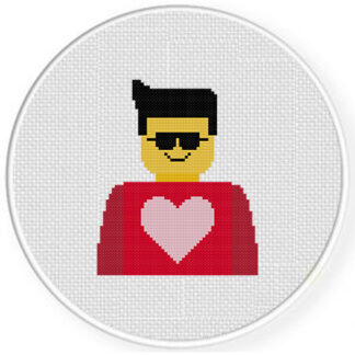Valentine Man Cross Stitch Pattern