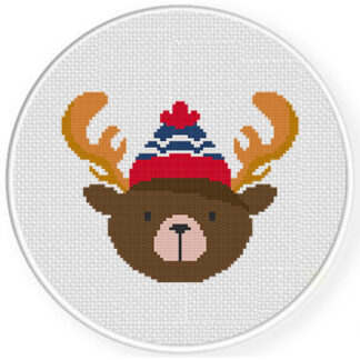 Winter Reindeer Cross Stitch Pattern