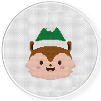 Winter Squirrel Cross Stitch Pattern