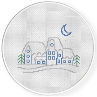 Winter Town Cross Stitch Pattern