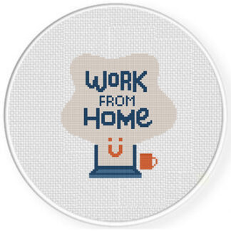 Work From Home Cross Stitch Pattern