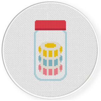 Big Candy Jar Cross Stitch Pattern