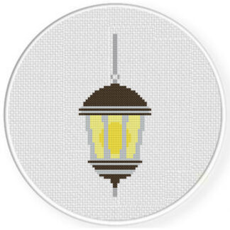 Black Lantern Cross Stitch Pattern