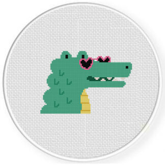 Croc In Sunnies Cross Stitch Pattern