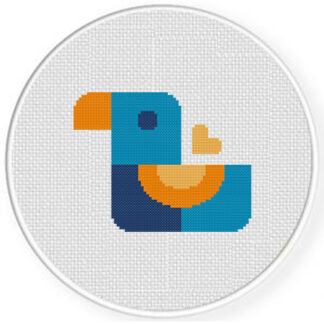 Geometric Bird Cross Stitch Pattern