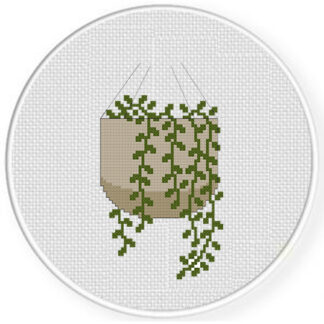 Hanging Plant Cross Stitch Pattern