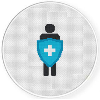 Health Shield Cross Stitch Pattern