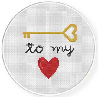 Key To My Heart Cross Stitch Pattern