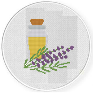 Lavender Oil Cross Stitch Pattern