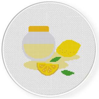 Lemon Jar Cross Stitch Pattern