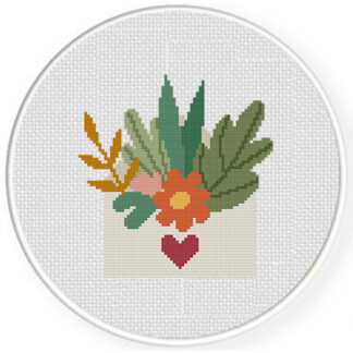 Letter Bouquet Cross Stitch Pattern