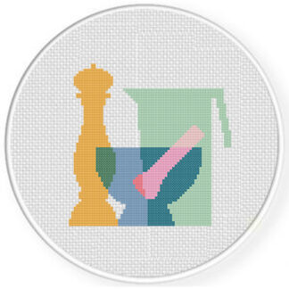 Mid Century Kitchen Cross Stitch Pattern