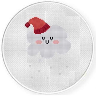 Snowy Cloud Cross Stitch Pattern