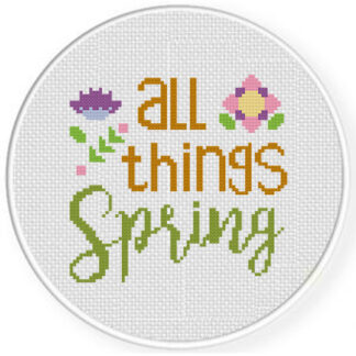 All Things Spring Cross Stitch Pattern