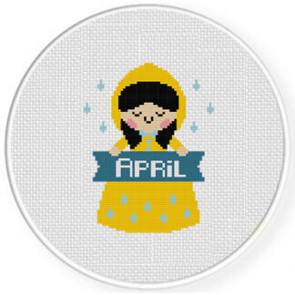 April Maiden Cross Stitch Pattern