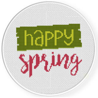 Happy Spring Cross Stitch Pattern