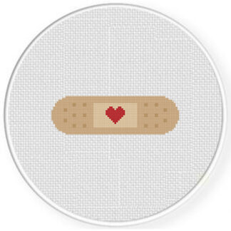 Heart Bandage Cross Stitch Pattern