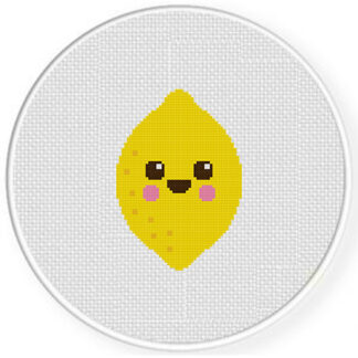 Kawaii Lemon Cross Stitch Pattern