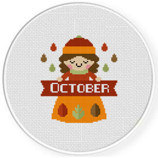 October Maiden Cross Stitch Pattern