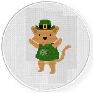 St. Paddy's Kitty Cross Stitch Pattern