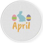 April Cross Stitch Pattern – Daily Cross Stitch