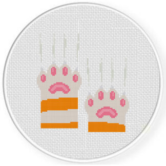 Cat Paw Scratch Cross Stitch Pattern