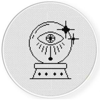 Crystal Ball Eye Cross Stitch Pattern