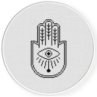 Hamsa Eye Cross Stitch Pattern