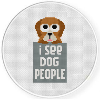 I See Dog People Cross Stitch Pattern