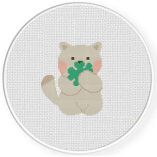 Kitty Clover Cross Stitch Pattern