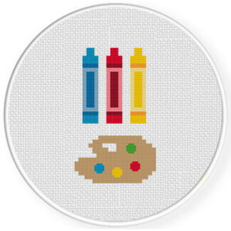 Pixel Art Materials Cross Stitch Pattern