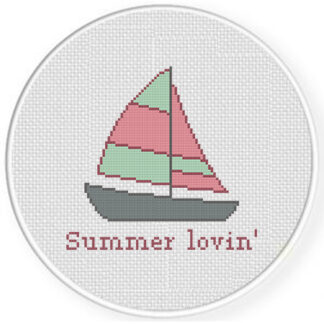 Summer Lovin' Boat Cross Stitch Pattern