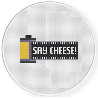 Camera Roll Say Cheese Cross Stitch Pattern