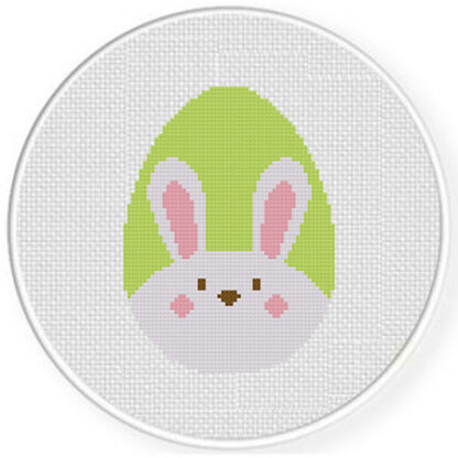 Easter Egg Bunny Face Cross Stitch Pattern – Daily Cross Stitch