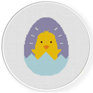 Easter Egg Chick Surprise Cross Stitch Pattern