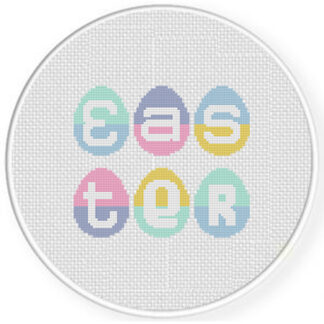 Easter Egg Greeting Cross Stitch Pattern