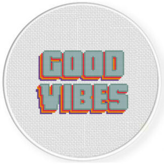 Good Vibes Only Cross Stitch Pattern