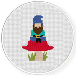 Mushroom Gnome Cross Stitch Pattern