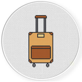 Rolling Luggage Cross Stitch Pattern