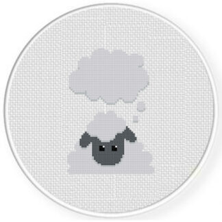 Sheep Thoughts Cross Stitch Pattern