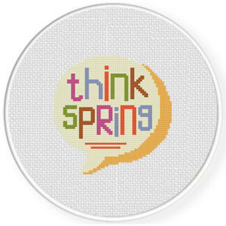 Think Spring Cross Stitch Pattern