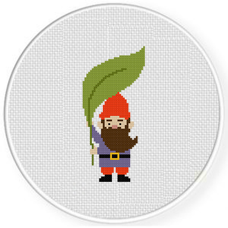 You're viewing: Under The Leaf Gnome Cross Stitch Pattern. 
