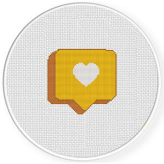 Yellow Like Box Cross Stitch Pattern