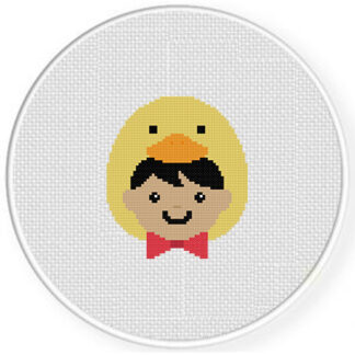 Cute Duck Hoodie Cross Stitch Pattern