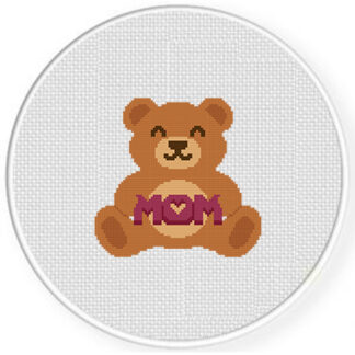 Bear Mom Cross Stitch Pattern