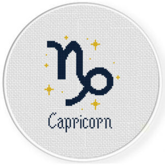Capricorn Zodiac Sign Cross Stitch Pattern