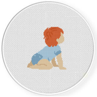 Crawling Baby Cross Stitch Pattern